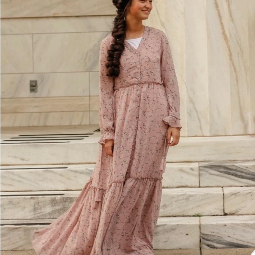 Floral Pink Maxi Dress